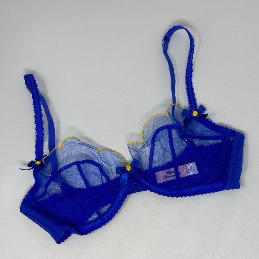 Agent Provocateur Lorna Blue Yellow Bra 32D